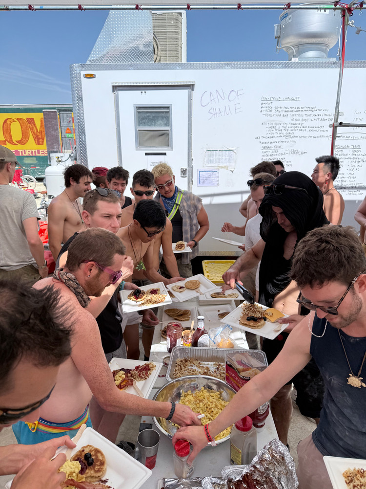 Mealtime at camp